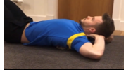 Extension over a rolled up towel or foam roller